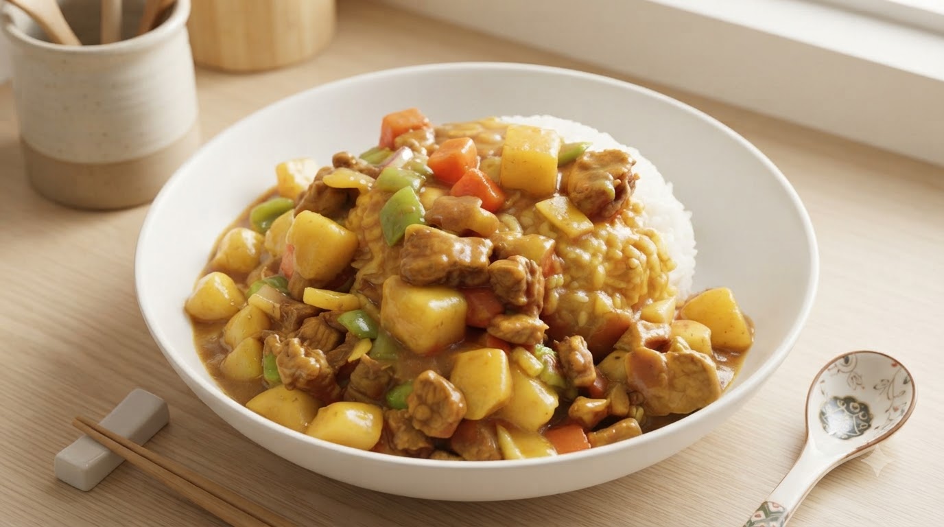 Riso al Curry di Maiale alla Giapponese