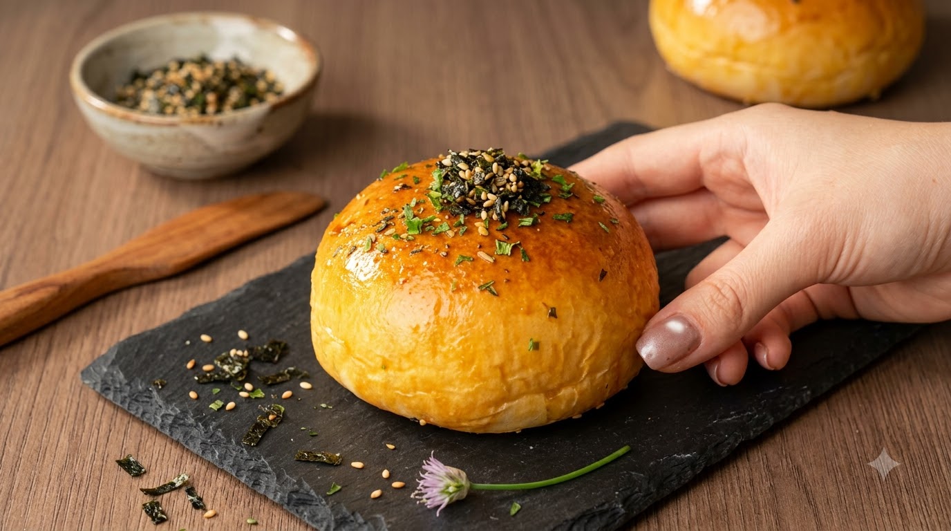 Pane al Formaggio, Kimchi e Kamaboko Piccante
