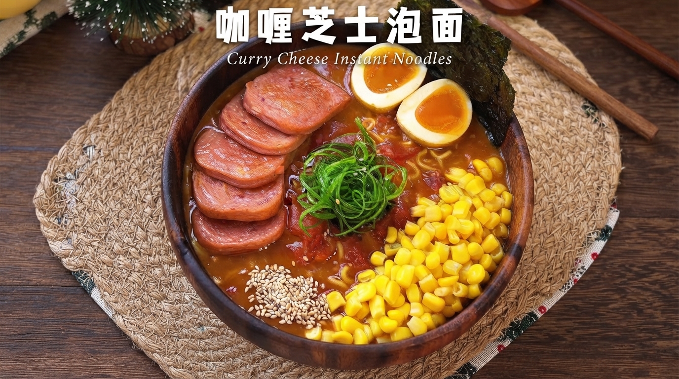 Ramen Instantaneo al Curry con Formaggio