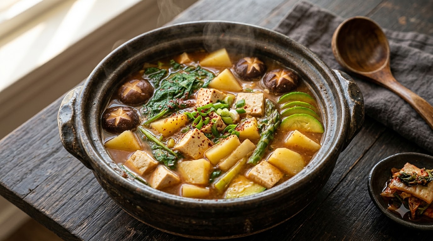 Stufato di Pasta di Soia Coreano di Yanbian (Doenjang-jjigae)