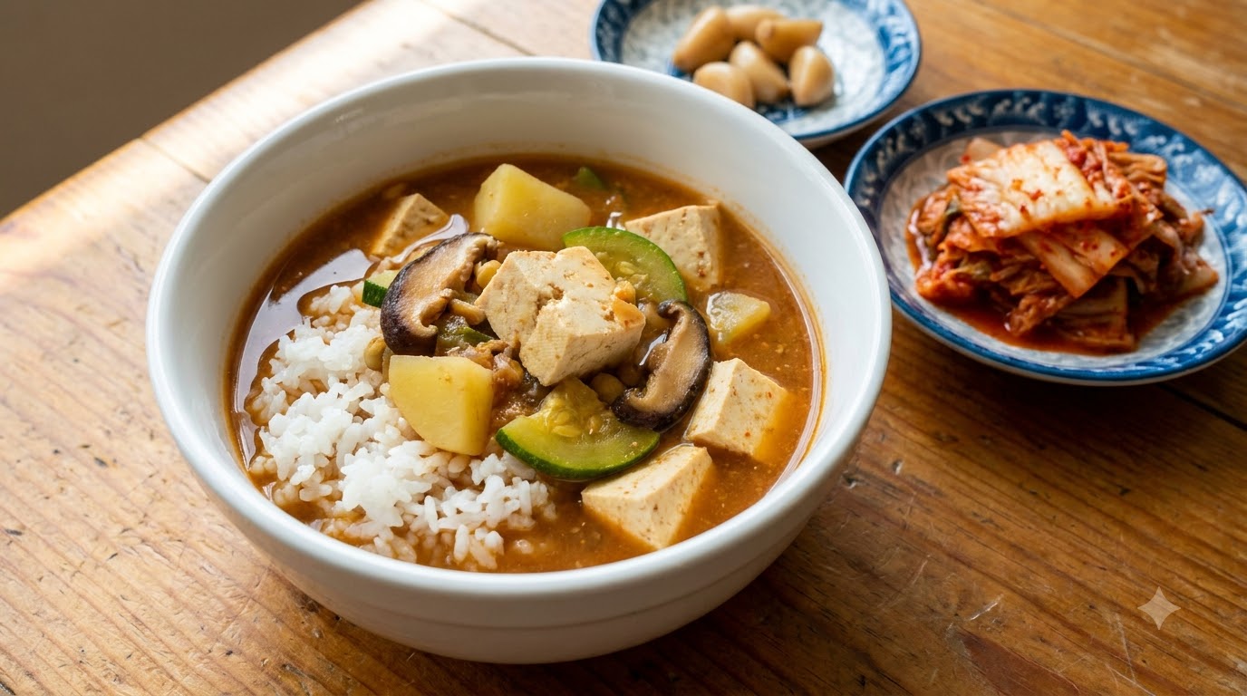 Zuppa Coreana Autentica con Pasta di Soia (Doenjang-jjigae)