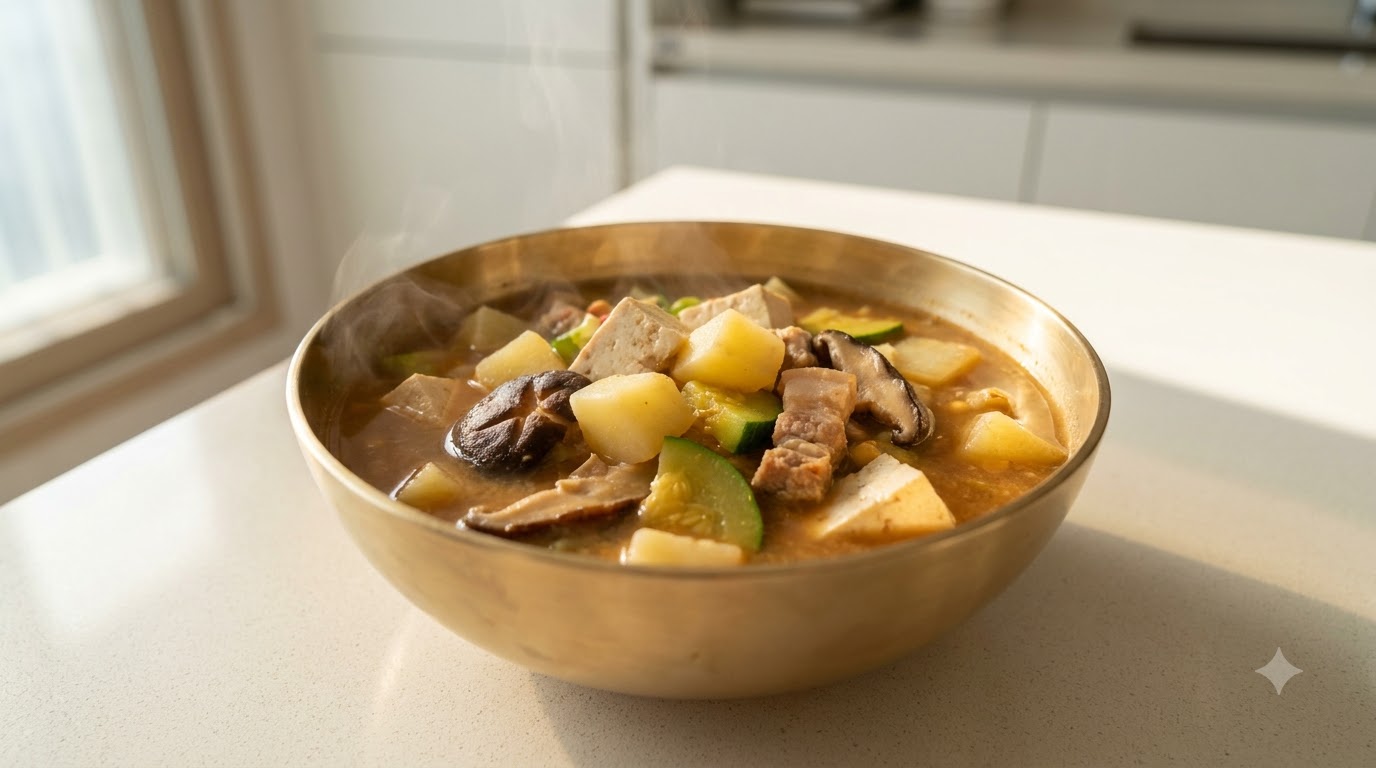 Doenjang Jigae Tradizionale Coreano (Zuppa di Pasta di Soia)
