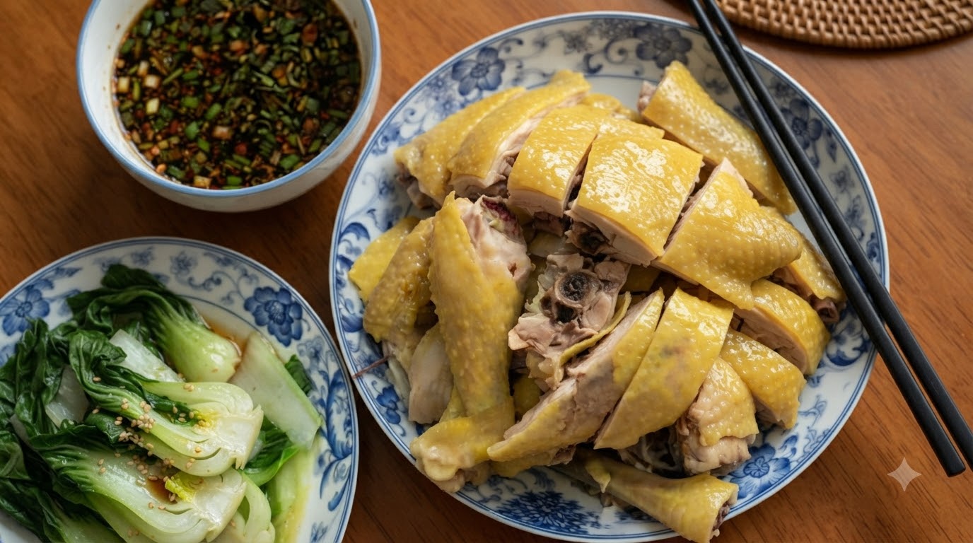 Pollo Tagliato Bianco Cantonese Classico (Bạch Trà Cầm / 白切鸡)