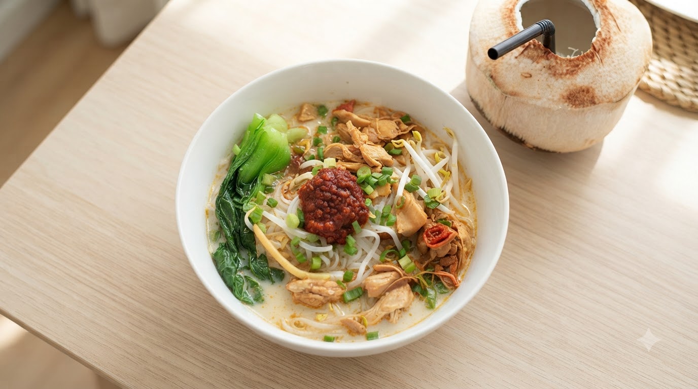 Riconfortante Zuppa di Noodles al Pollo e Cocco