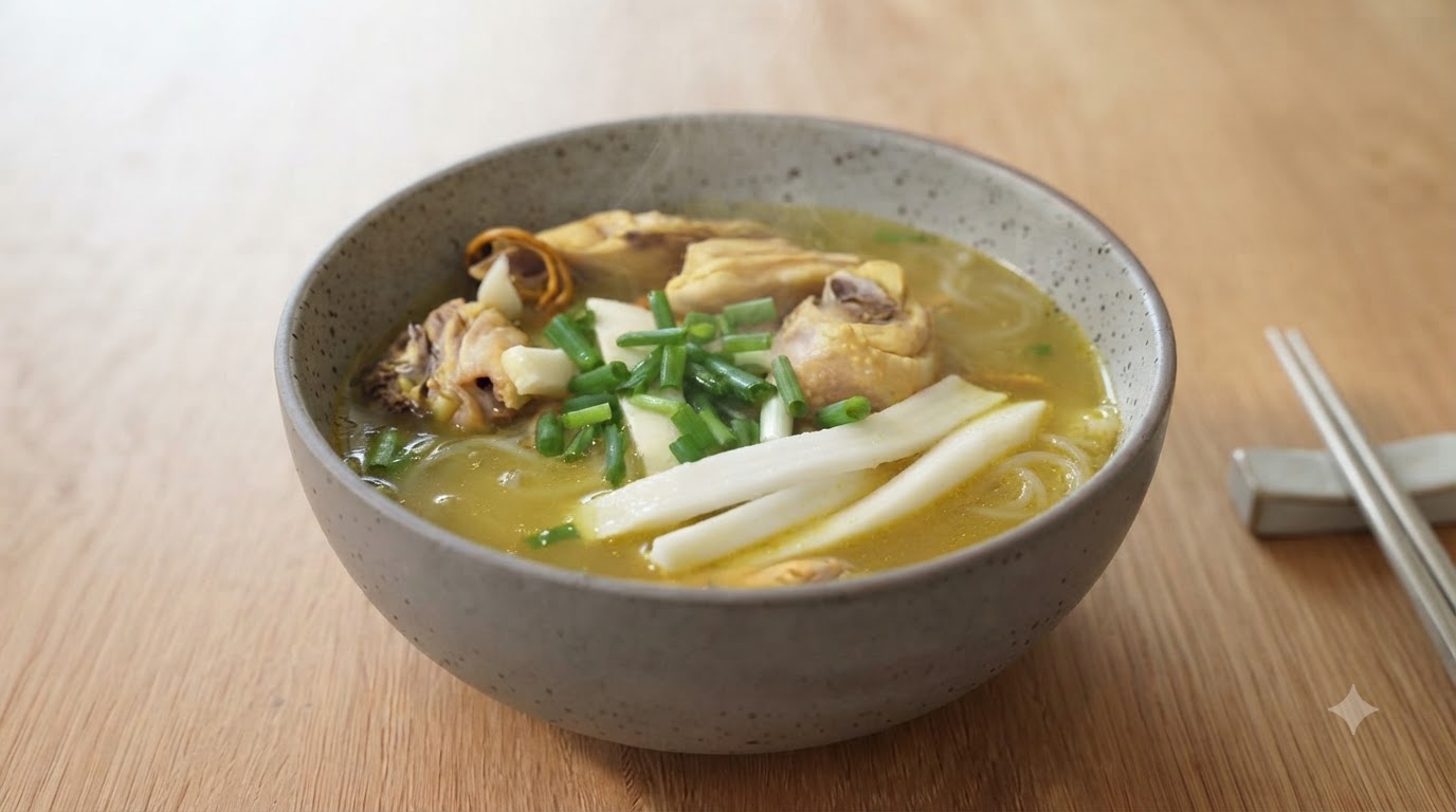 Zuppa di Noodles al Pollo e Cocco Profumata