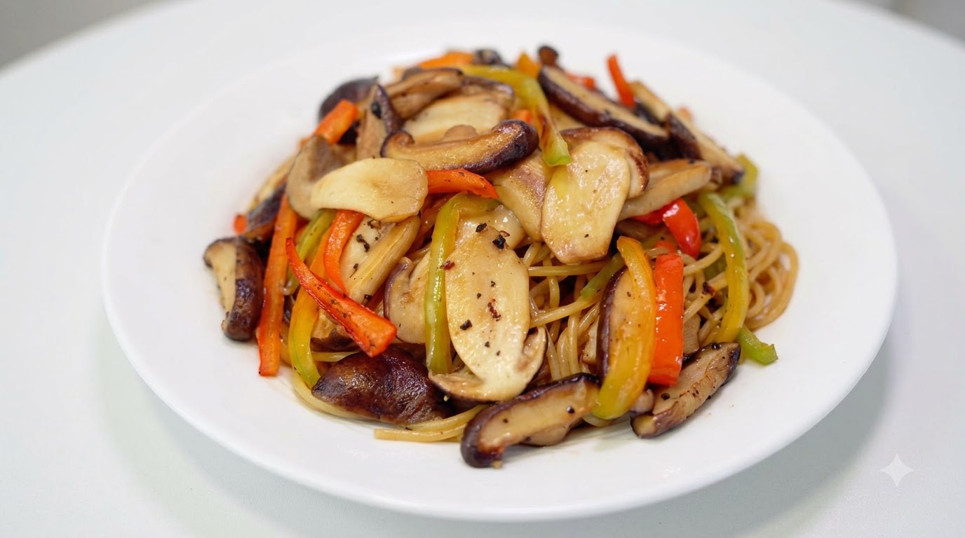 Pasta ai Funghi e Pepe Nero