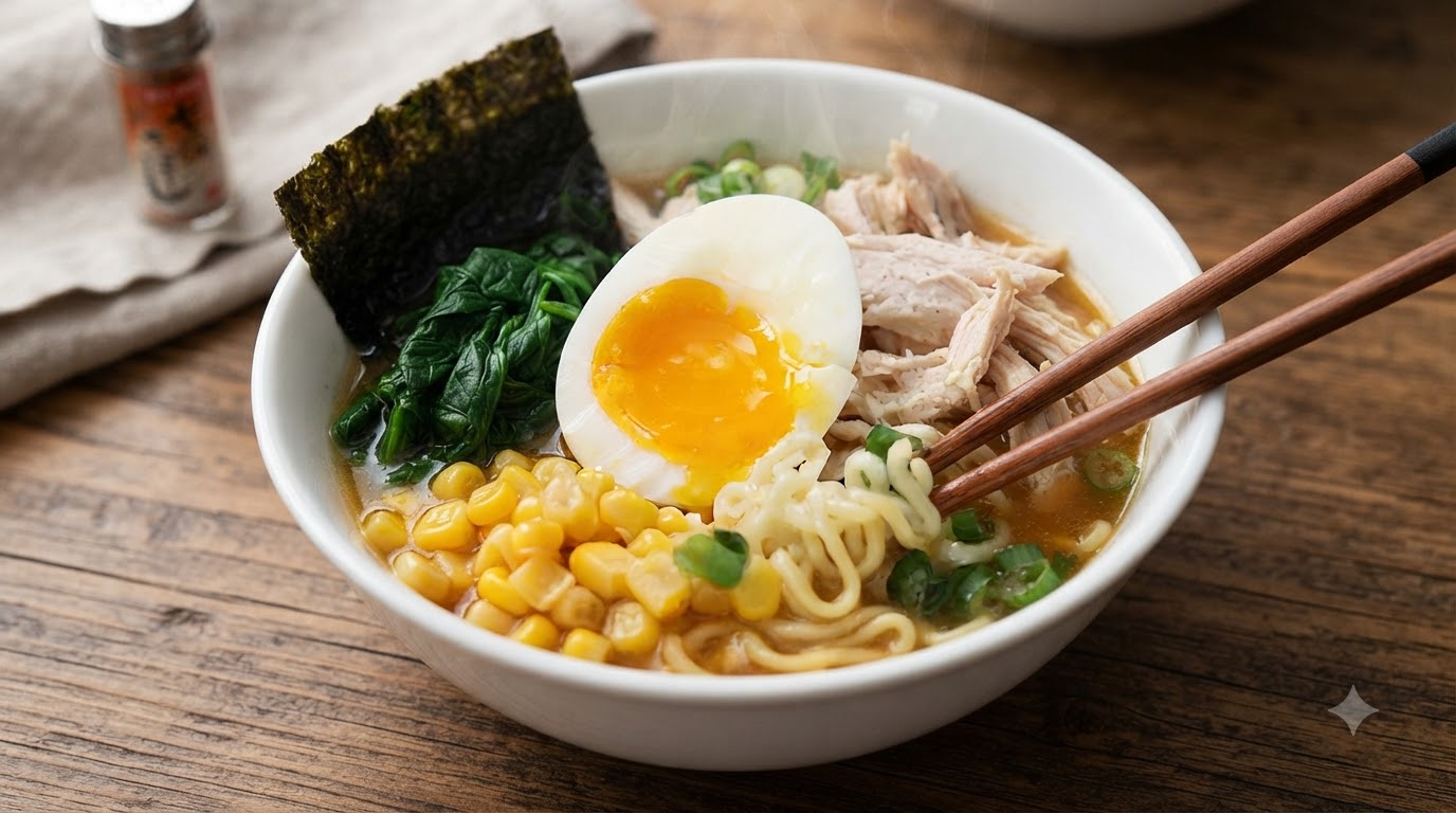 Ramen Facile di Pollo al Miso